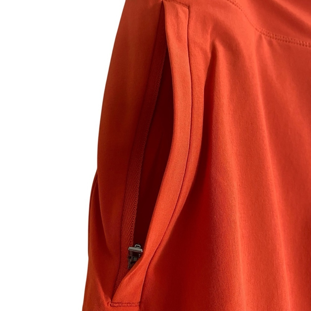 Athleta Womens Brooklyn Heights Skort Size 16 Red-Orange Zippered Pockets - Picture 3 of 14